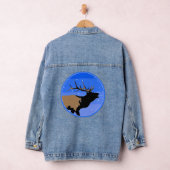 Bugling Elk im Winter - Original Wildlife Art Jeansjacke (Hangar)