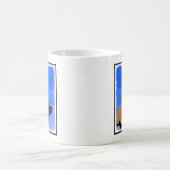 Bugling Elk im Winter - Original Wildlife Art Kaffeetasse (Mittel)