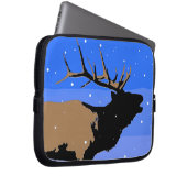 Bugling Elk im Winter - Original Wildlife Art Laptopschutzhülle (Vorne Rechts)