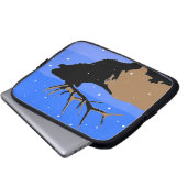 Bugling Elk im Winter - Original Wildlife Art Laptopschutzhülle (Vorne Knopf)