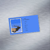 Bugling Elk im Winter - Original Wildlife Art Magnetische Visitenkarte (Beispiel)