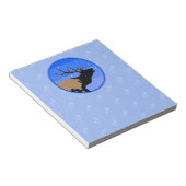Bugling Elk im Winter - Original Wildlife Art Notizblock (angewinkelt)