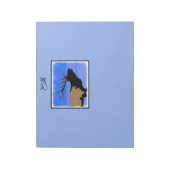 Bugling Elk im Winter - Original Wildlife Art Notizblock (Rotiert)
