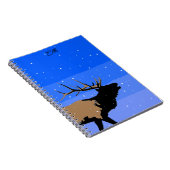 Bugling Elk im Winter - Original Wildlife Art Notizblock (Rechte Seite)