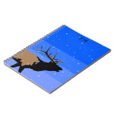 Bugling Elk im Winter - Original Wildlife Art Notizblock (Linke Seite)