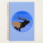 Bugling Elk im Winter - Original Wildlife Art Planer (Vorderseite)