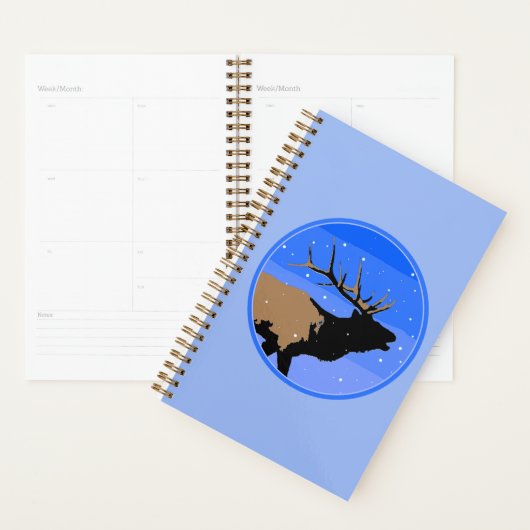 Bugling Elk im Winter - Original Wildlife Art Planer (Anzeige)