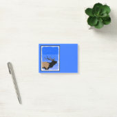 Bugling Elk im Winter - Original Wildlife Art Post-it Klebezettel (Büro)