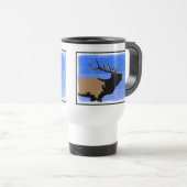 Bugling Elk im Winter - Original Wildlife Art Reisebecher (VorderseiteRechts)