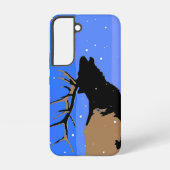 Bugling Elk im Winter - Original Wildlife Art Samsung Galaxy Hülle (Rückseite)