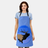 Bugling Elk im Winter - Original Wildlife Art Schürze (Getragen)