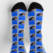 Bugling Elk im Winter - Original Wildlife Art Socken (Oben)