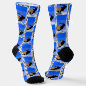 Bugling Elk im Winter - Original Wildlife Art Socken (Gewinkelt)