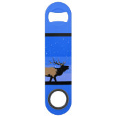 Bugling Elk im Winter - Original Wildlife Art Speed Flaschenöffner (Vorderseite)