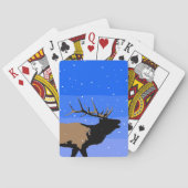 Bugling Elk im Winter - Original Wildlife Art Spielkarten (Rückseite)