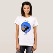 Bugling Elk im Winter - Original Wildlife Art T-Shirt (Vorne ganz)