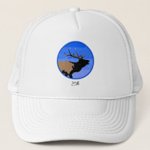 Bugling Elk im Winter - Original Wildlife Art Truckerkappe