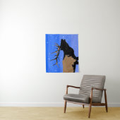 Bugling Elk im Winter - Original Wildlife Art Wandteppich (Beispiel)