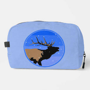 Bugling Elk im Winter - Original Wildlife Art Waschbeutel