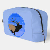 Bugling Elk im Winter - Original Wildlife Art Waschbeutel (Rechte Ecke)