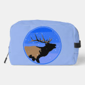 Bugling Elk im Winter - Original Wildlife Art Waschbeutel (Rückseite)