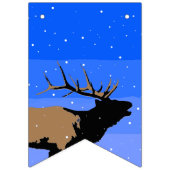 Bugling Elk im Winter - Original Wildlife Art Wimpelkette (Zweite Fahne)