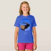 Bugling Elk in Winter - Original Wildlife Art T-S T-Shirt (Vorne ganz)