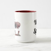 Bugling multicolor Aquarell Elche Silhouette Tasse (Zentrum)