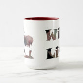 Bugling multicolor Aquarell Elche Silhouette Tasse (Zentrum)