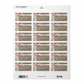 Bugmarke in weißer Farbe mit rosa Buganschrift Adressaufkleber (Vorne)