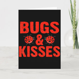 Bugs & Kisses Umarme Marienkäfer Valentinstag Karte