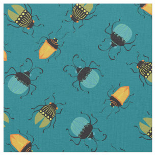 Bugs Beetles Mitte Jahrhundert Mod Niedlich Stoff