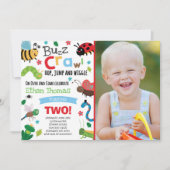 Bugs Birthday Invitation Boy Bugs Geburtstagsparty Einladung (Vorderseite)