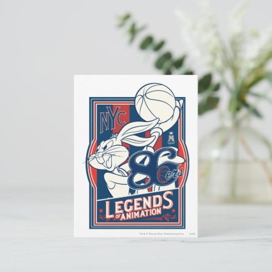 BUGS BUNNY™ 86ers Postkarte (Stehend Vorderseite)