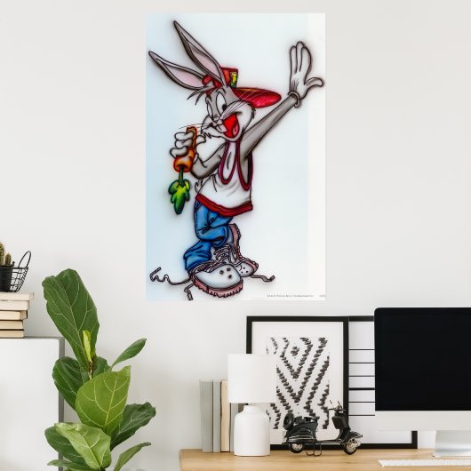 BUGS BUNNY™ Airbrush Poster (Heimbüro)