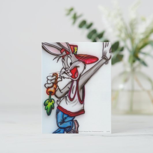 BUGS BUNNY™ Airbrush Postkarte (Stehend Vorderseite)
