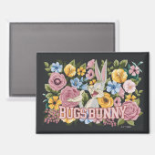 BUGS BUNNY™ Blumenstickerei Grafik Magnet (Vorderseite/Rückseite)