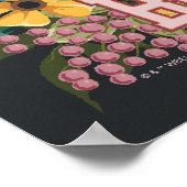 BUGS BUNNY™ Blumenstickerei Grafik Poster (Ecke)