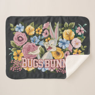 BUGS BUNNY™ Blumenstickerei Grafik Sherpadecke
