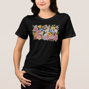 BUGS BUNNY™ Blumenstickerei Grafik Tri-Blend Shirt