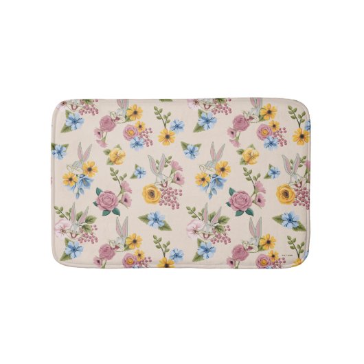 BUGS BUNNY™ Blumenstickerei-Muster Badematte (Vorderseite)