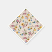 BUGS BUNNY™ Blumenstickereimuster Serviette (Ecke)