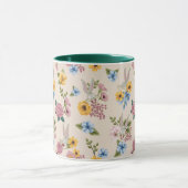 BUGS BUNNY™ Blumenstickereimuster Tasse (Zentrum)