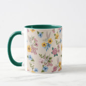 BUGS BUNNY™ Blumenstickereimuster Tasse (Links)