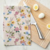 BUGS BUNNY™ Blumenstickmuster Geschirrtuch (Viertel Falte)