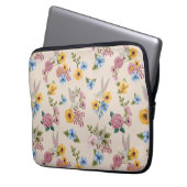 BUGS BUNNY™ Blumenstickmuster Laptopschutzhülle (Vorderseite Links)