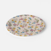 BUGS BUNNY™ Blumenstickmuster Pappteller (Schrägansicht)