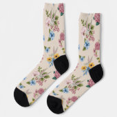 BUGS BUNNY™ Blumenstickmuster Socken (Linkes Detail)