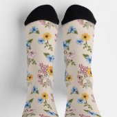 BUGS BUNNY™ Blumenstickmuster Socken (Oben)