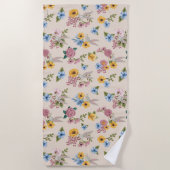 BUGS BUNNY™ Blumenstickmuster Strandtuch (Vorderseite)